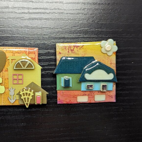Vintage House Pins By Lucinda Lapel Shirt Pins Brooch Lot of 2 - Picture 3 of 8